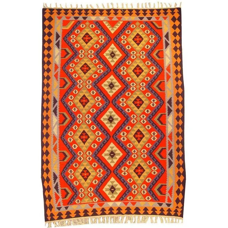 One Of The Kind Ardabil Persian Kilim 9'6" x 5'10"